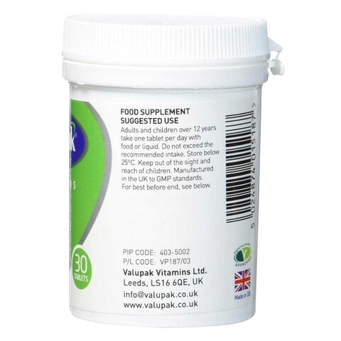 Valupak Vitamins Garlic Tablets 3mg 30 Pieces