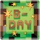 Amscan B-Day Hot Stamp Square Paper Plates-8Pc, Muticolor, 9"