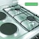 Nobel 60 x 60 Electric &amp; Gas Cooker, 2 Gas Burner, 2 Hot Plate, Electric Grill &amp; Electric Oven, 6 Knob, Manual Ignition, Stainless Steel Lid, Made In Turkey NGC7222 Silver