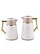 Royal Camel Thermos Set Of 2 Pieces For Coffee And Tea Light Brown/Beige/Golden 1 Liter And 0.5 Liter