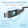 USB-C to USB-C 100W Remson Rapid-Link USB Type C Nylon Braided Cable Fast Charge &amp; Data Sync Compatible with iPad Mini 6,iPad Pro 2021,iPad Air 4,MacBook Pro2021,Galaxy S21,Switch,Pixel,LG &amp; more 0.3m