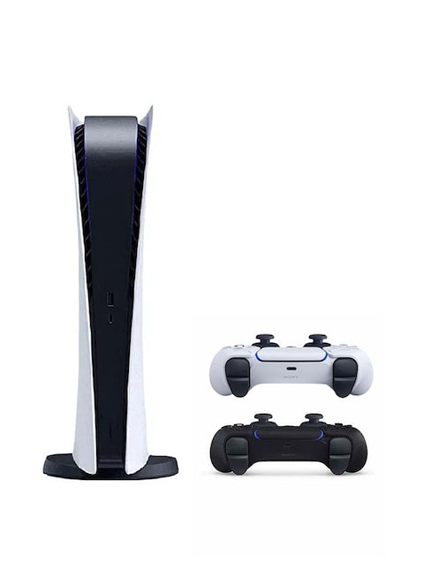 Sony PlayStation 5 Console, Digital Edition, With Extra Black Controller - International Version (Non-Chinese)