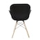 Jilphar Furniture Fiber Plastic Dining Room Chair with Armrest - Black - JP1271A