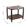 Esqube Delta Plastic Glossy Trolley Table (Brown)