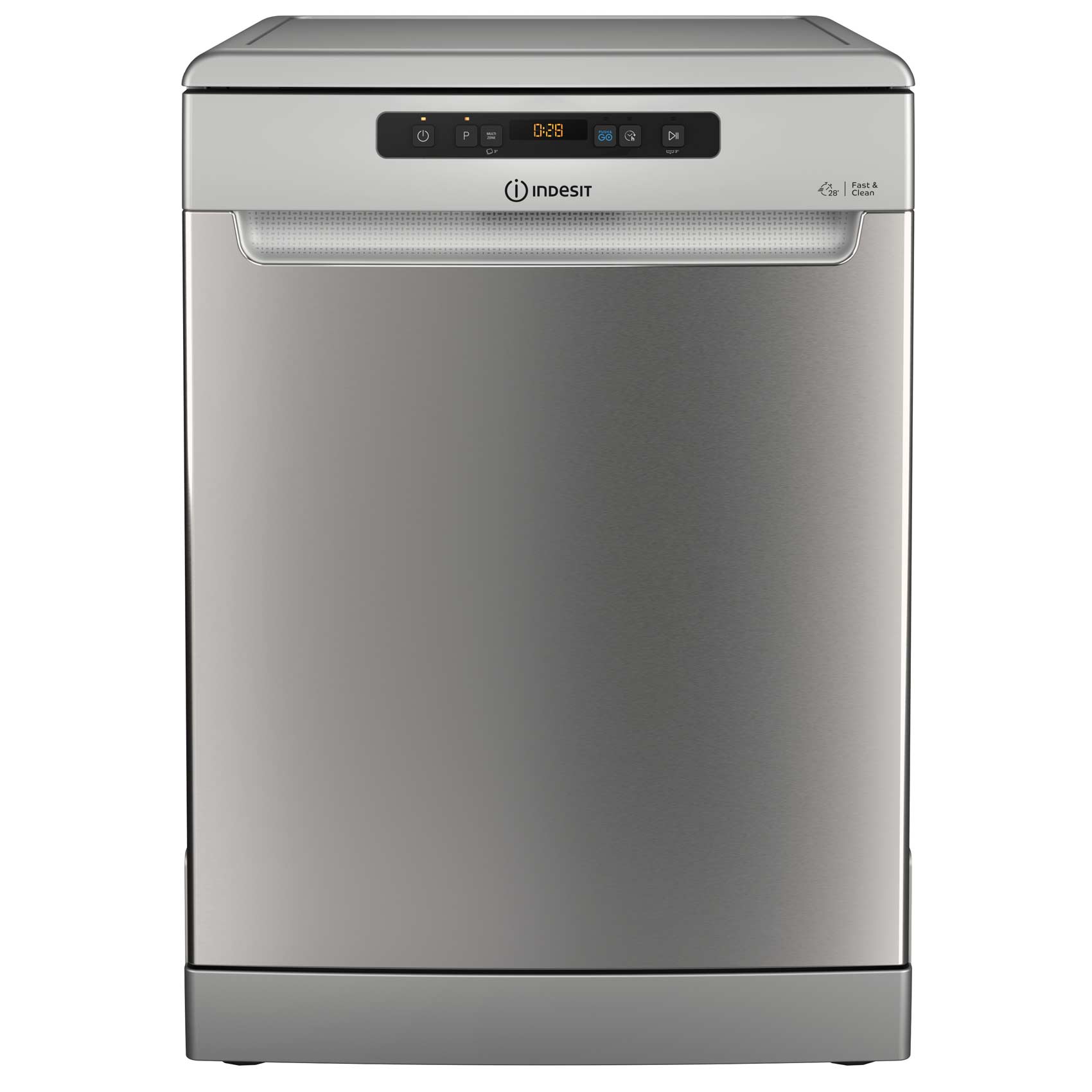 Indesit Freestanding Dishwasher 14 Places Setting 8 Programs DF03C23XUK Silver