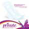 Private Natural Cotton Feel Feminine Pads Night With Wings White 24 Pads