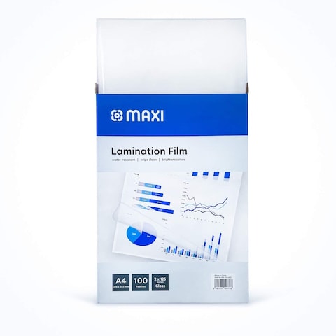 Generic Maxi Lamination Film 216 X 303mm 125Mic In A Box Of 100Pc, A4 Lamination Film, A4 216X303 100