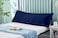 KLUB LINEN  Long Body Pillow 1pc, Fabric: 100% Polyester 85 GSM Microfiber 1 cm Stripe Super Soft, Filling: 1300 gm Hollow Fiber Comfort, Breathable &amp; Ultra Soft Size: 45 x 120 cm, Color: Navy