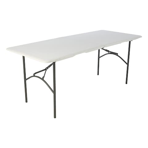 Lifetime 6 Ft Fold-In-Half Table, Rectangle, Residential, White Granite Colour, LFT-80244