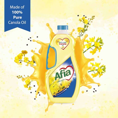 Afia Pure Canola Oil Enriched with Vitamin E Bottle of 1.5L