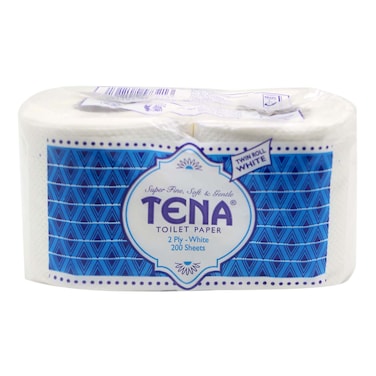 Tena Toilet Rolls White Pack Of 2