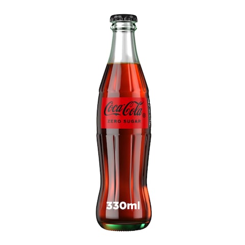 Coca Cola Zero Sugar Soft Drink Glass Bottle - 330ml
