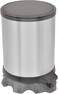 Tramontina Since 1911, Made In Brazil Sofie 5Liter Stainless Steel Pedal Trash Bin With Scotch Brite Finish And Transparent Black Plastic Detailing