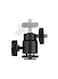 Generic - 2-Piece Flexible Ball Head Adapter Base For DSLR Camera Black