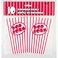 Unique Popcorn Boxes 10-Pieces Set- 6.25 x 4.25-Inch Size- Red/White