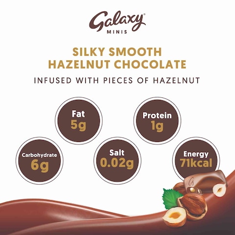 Galaxy Chocolate Minis Hazelnut Mini Chocolate Bars 19 Bars 237.5g