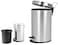 Beautiful Stainless Steel Step Dustbin with Pedal to Open the Lid (8 Litre) (Pack of 1).