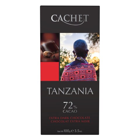 Cachet Tanzania 72 Cocoa Extra Dark Chocolate Bar 100G