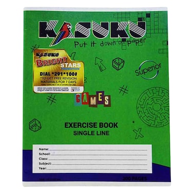 Kasuku Exercise Book Single Line 200Pages A5