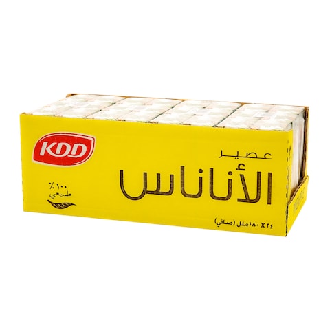 Buy Kdd Pinapple Juice 180ml 24 Pieces in Saudi Arabia