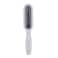 3ME Maestri Pneumatic Soft Touch Hair Brush With Rubber Rectangle Plastic Pins, For Smoothing, Styling and Detangling Hair, #3417, White