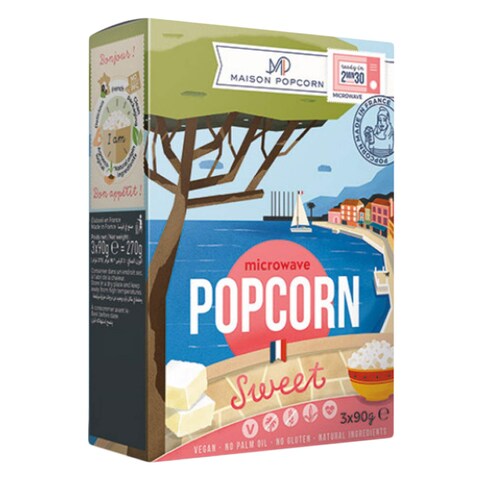 Maison Popcorn Sweet  - 90 Gram - 3 Count