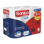 Buy Sanita Club Kitchen Towel 6 Roll 2 Ply 40 sheets in Saudi Arabia