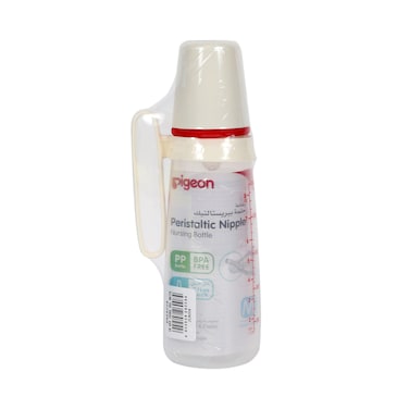 Pigeon Nursing Plastic Bottle with Handle 45m 240ml White Cover