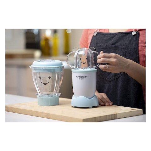 Nutribullet NBY 1812 Baby Blender Blue And White 18 Pieces