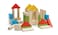 Plantoys Wooden Colorful 40 Unit Blocks