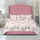 In House Maldives Velvet Bed Frame - King - 200x200 cm - Light Pink