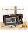 3 in 1 Electric Mini Oven Toaster Multi Function Breakfast Station Coffeemaker Non Stick Frying Pan Toaster Oven Black