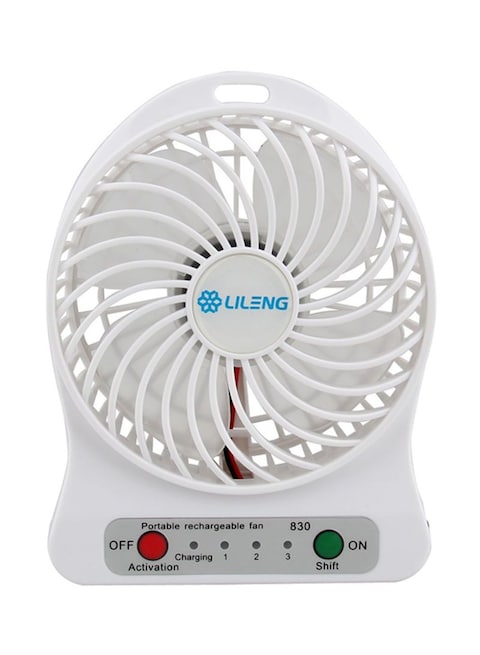 Generic 3 Gear Speed Portable And Rechargeable Mini Air Cooler Fan Ea-816-White