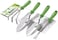 Trapp Brazil Premium Garden Tool Set 4 Piece Garden Kit with Cultivator Trowel Shovel Leaf Trimmer Rake, Heavy Duty Stainless Steel, Non-Slip Handle