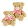 25cm Keeleco Bramble Bear with Pink Heart &amp; Ribbon