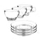 Ocean Caffe Latte Cup And Saucer Set Clear 260ml 6 PCS