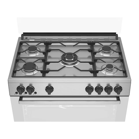 بوتاجاز بيكو غاز - 90 سم 5 شعلة - لون ستانلس - GGR 15115 DX NS