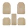 Generic AGC Universal 5-Piece Set High Quality Car Floor Mat, Cotton With Rubber Material Beige