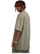 Mei Stylish Men's Casual Breathable Loose Shoulder Oversize Crew Neck T-shirt, S Size, Grey