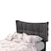 In House Milano Velvet Bed Frame - King - 200x200 cm - Dark Gray