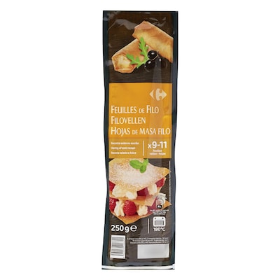 Carrefour Feuilles De Filo Sheets 250g