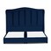 In House Shumt Velvet Bed Frame - King - 200x200 cm - Dark Blue