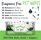 Bugalugs Fragrance Free Biodegradable Pet Wipes Pack of 110