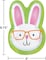 Happy Easter Bunny Shape Plate 8.75in 8ct