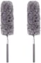 Doreen 2Pcs Creative Stretch2Pcs Creative Stretch Extend Microfiber Dust Shan Adjustable Feather Duster Household Dusting Brush Cars Cleaning - Gray Colorxtend Microfiber Dust Shan Adjustable Feather