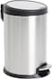 Orchid Stainless Steel Trash Bins, Recycle Bins, Round Step Waste Bin with Soft Close Lid, Durable Cantilever Foot Pedal Mechanism Steel Step Trash Can Wastebasket, Garbage Container Bin (12 Litre)