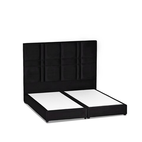 إن هاوس برلين هيكل سرير منجد بالمخمل - نفر - 200×120 سم - أسود