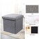 Storage Puff Fabric  Ottoman 38cm Grey