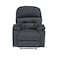 In House Velvet Classic Cinematic Recliner Chair With Cups Holder - Dark Grey - NZ80