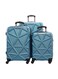 PARA JOHN 3-Piece Hard Side ABS Luggage Trolley Set 20/24/28 Inch Blue